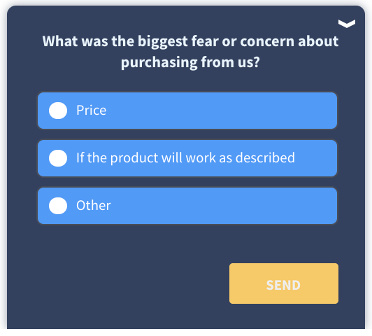 customer feedback by website surveys