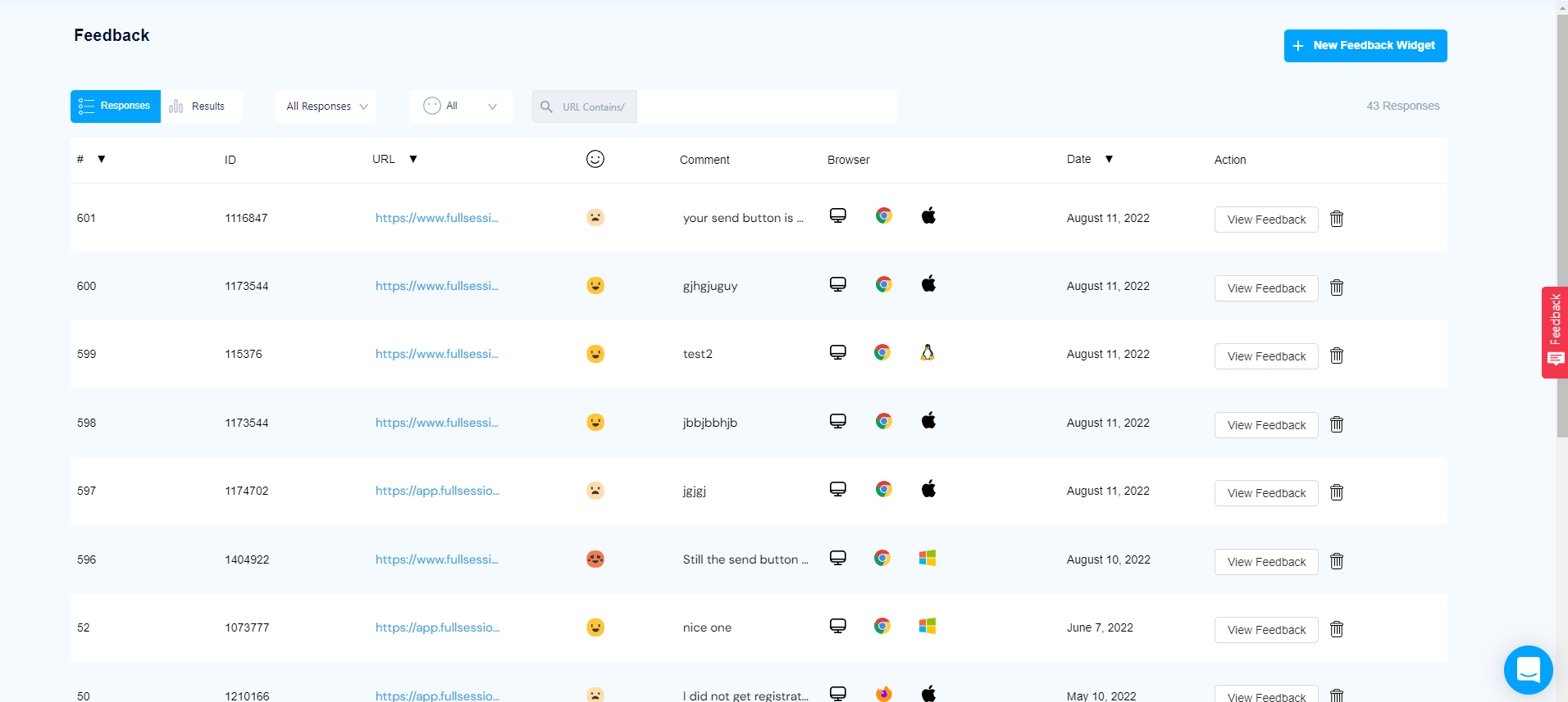 customer feedback dashboard