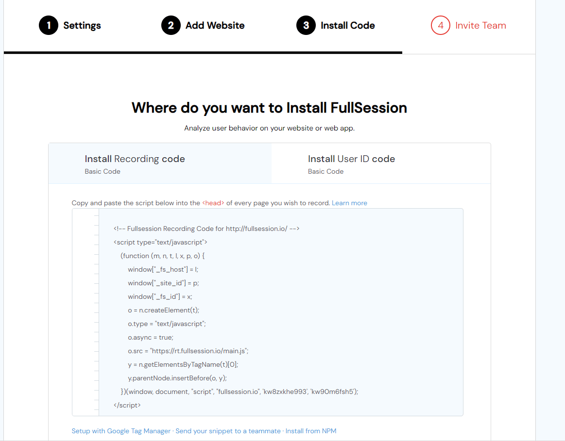 fullsession installation step