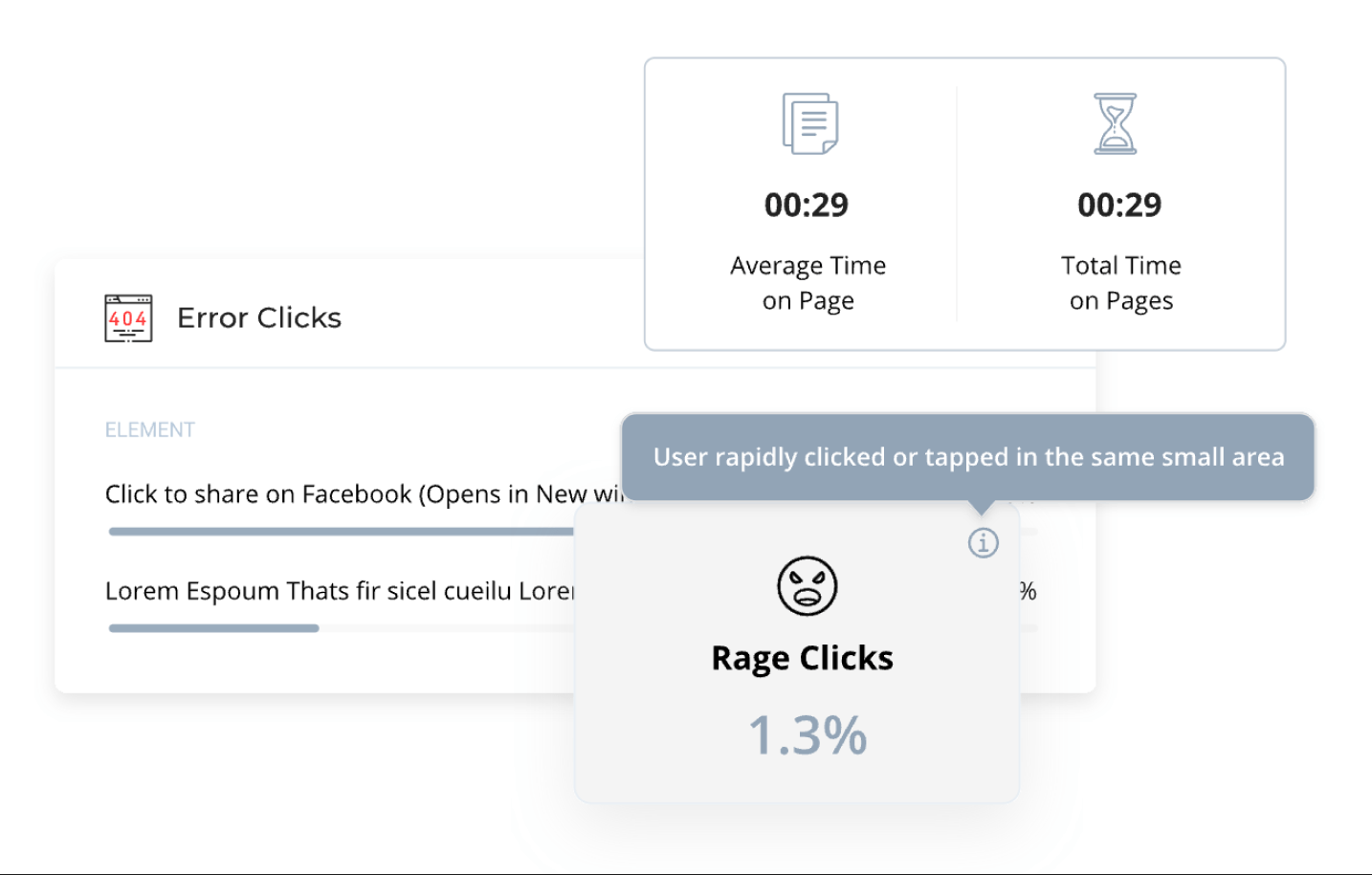 Identify user frustration signals